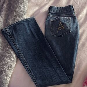 7 For All Mankind Women's Dark Blue Flare Jeans